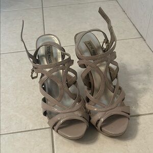Steve Madden Tan Heels Strappy Sandals with High Stiletto Heel